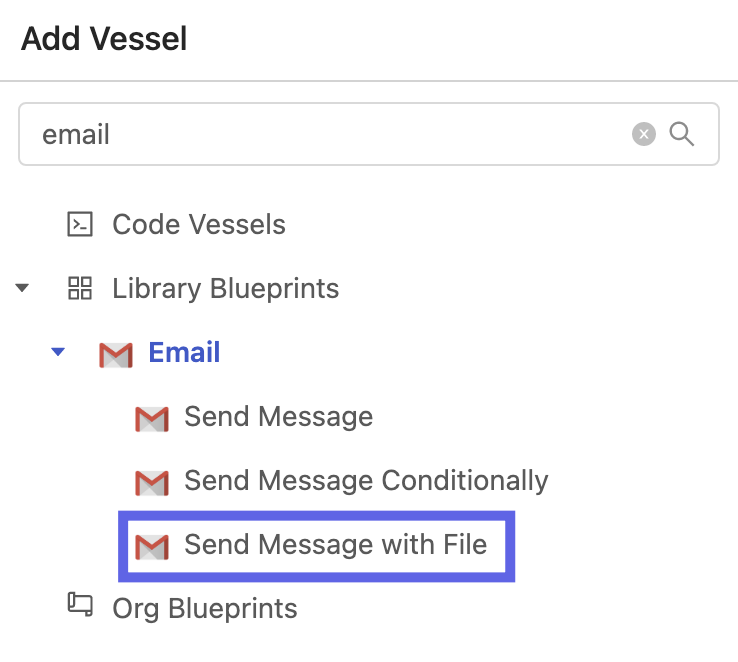 Email Blueprint Options